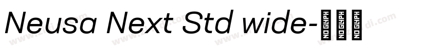 Neusa Next Std wide字体转换